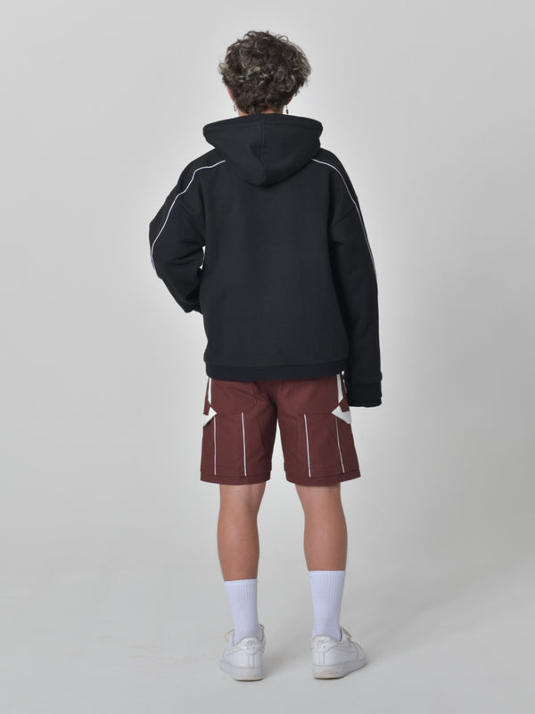 Pocket Lined Shifted Hoodie